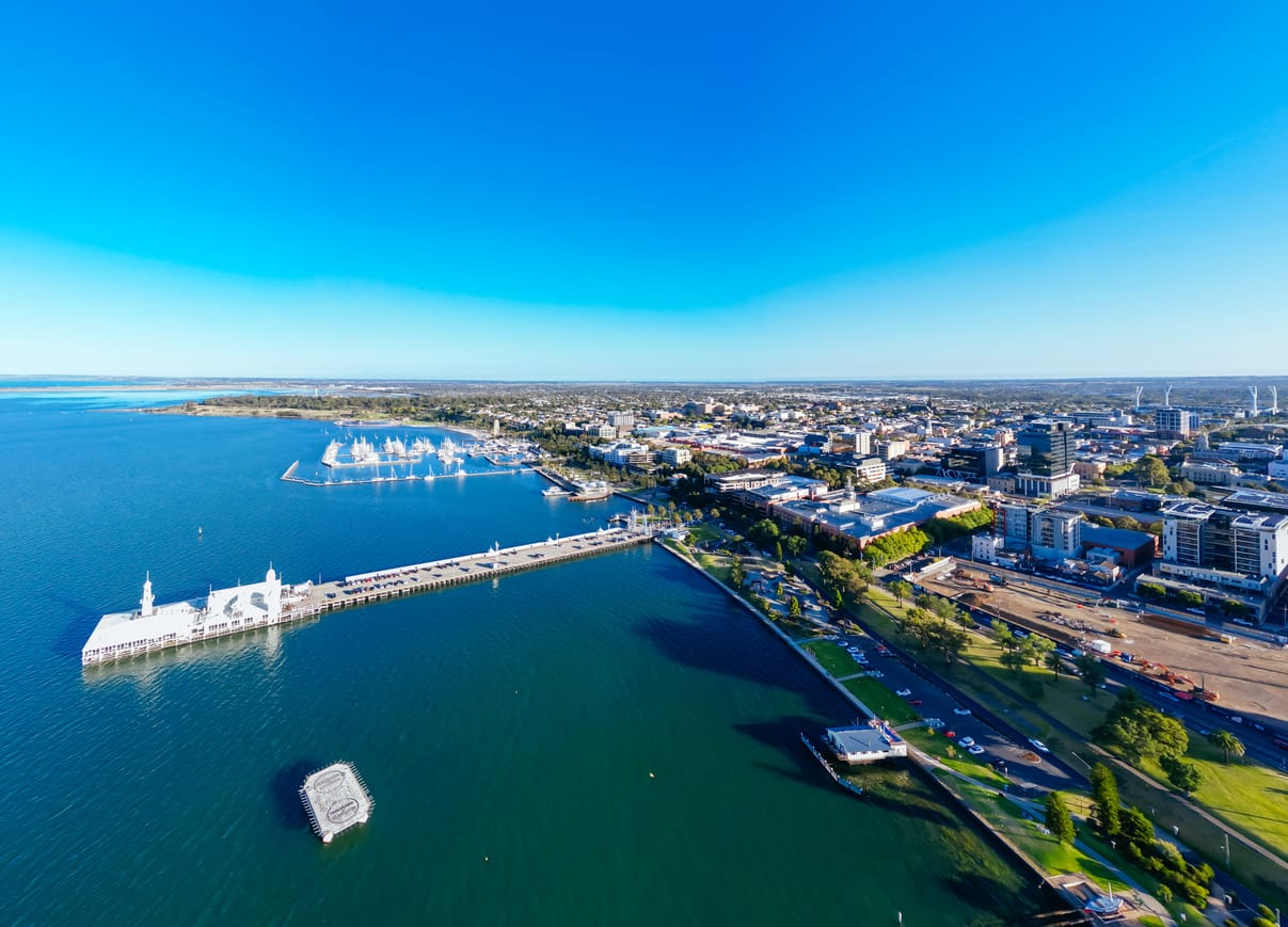 Geelong Waterfront and CBD in Australia